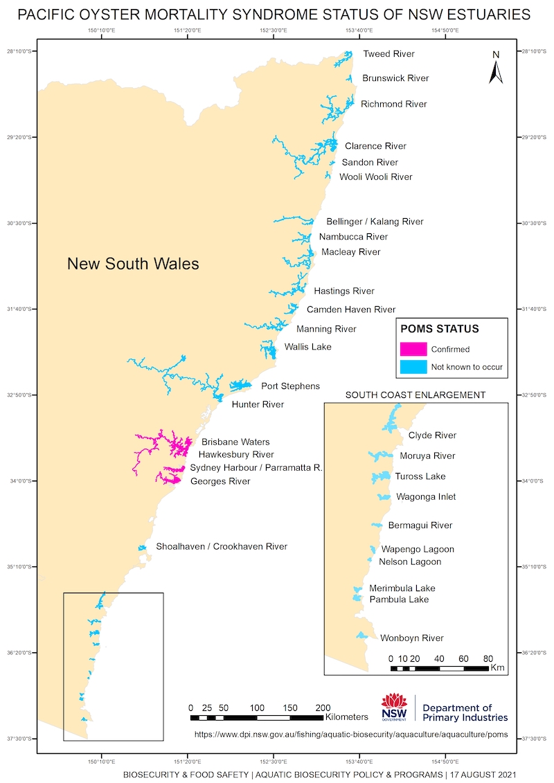 POMS status of NSW Estuaries