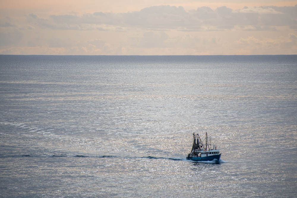 Fishing boat on the open sea