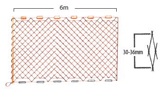 Hand-hauled yabby net diagram