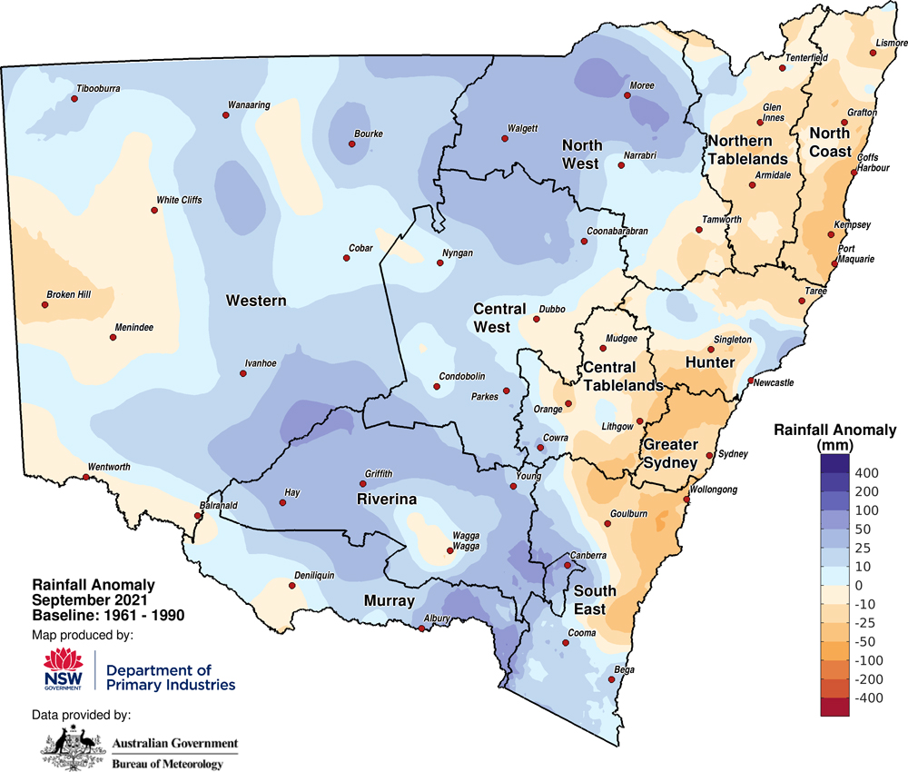 Figure 2a. Rainfall anomaly – September 2021
