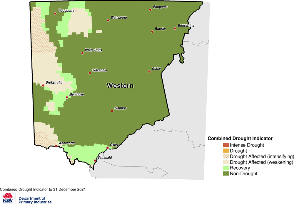 Figure 14. Combined Drought Indicator for the Western region 