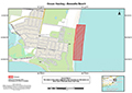 Map of closure for Bennetts Beach