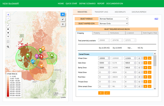 Bioenergy - collage of biomass sources from primary industries - link to new page