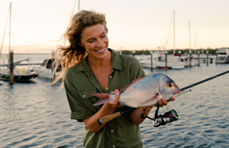 Angler with fish