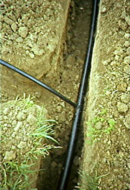 Irrigation pipes in open hole