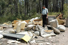 Rotting rubbish litters Nambucca State Forest