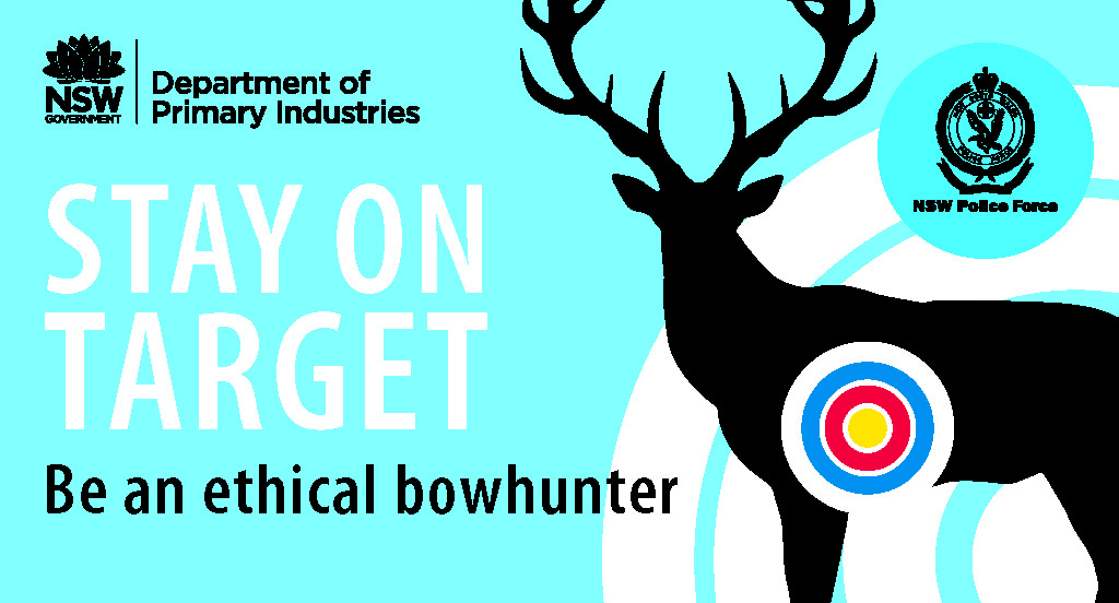 Image of a sticker for the Stay on target - Be an ethical bowhunter program.