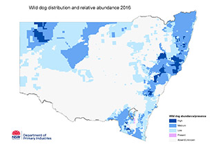 Wild dog distribution and abundance 2016