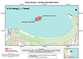 Map of closed waters of Trial Bay South West Rocks
