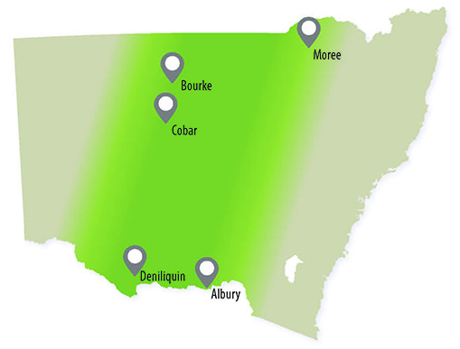 NSW map showing areas where anthrax has been detected