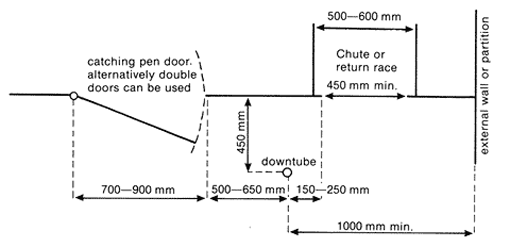 Layout of a centre-board shearing stand