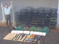 Seized fishing gear from western NSW