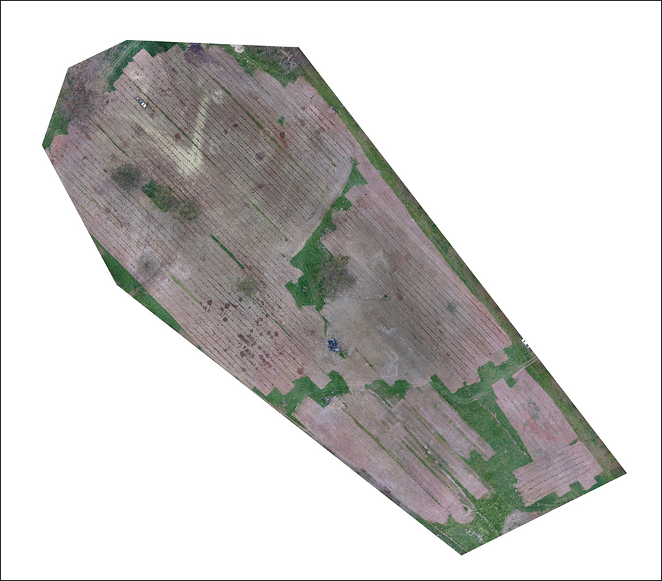 Drone aerial mapping over Orange 1 crop trial