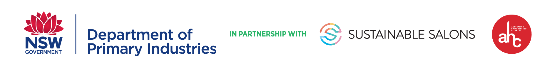 sustainable salons partnership with DPI logo