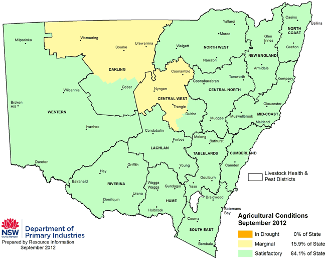 Drought map - September 2012