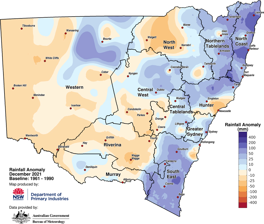 Figure 2a. Rainfall anomaly – December 2021