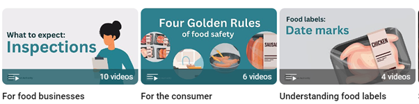 Digital food safety tools screenshot