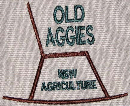The diagram of the Old Aggies short badge