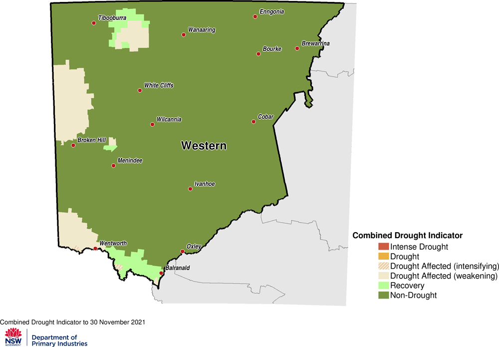 Figure 14. Combined Drought Indicator for the Western region 
