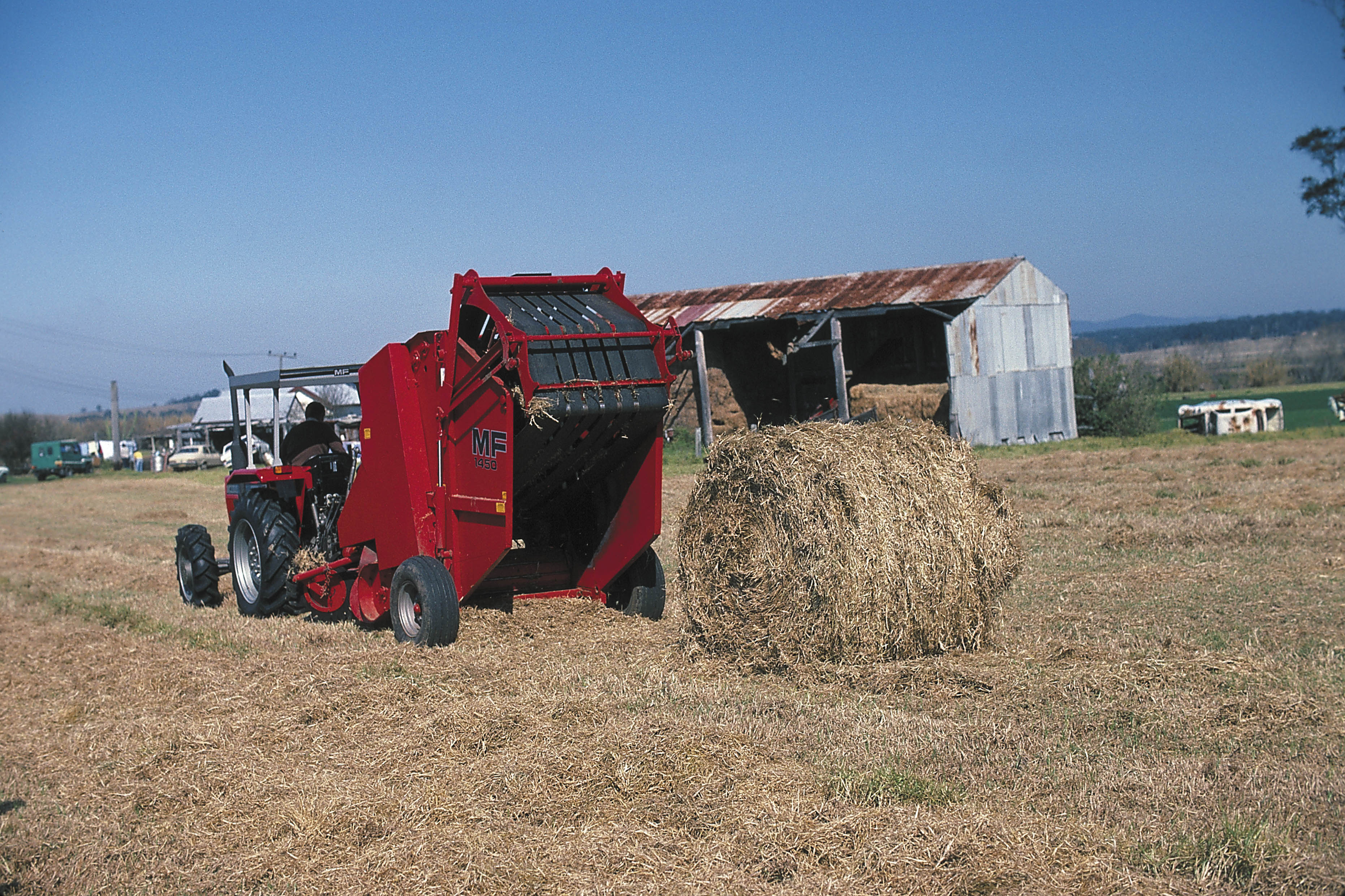 Fodder, machinery rolled hay baling, Maitland NSW