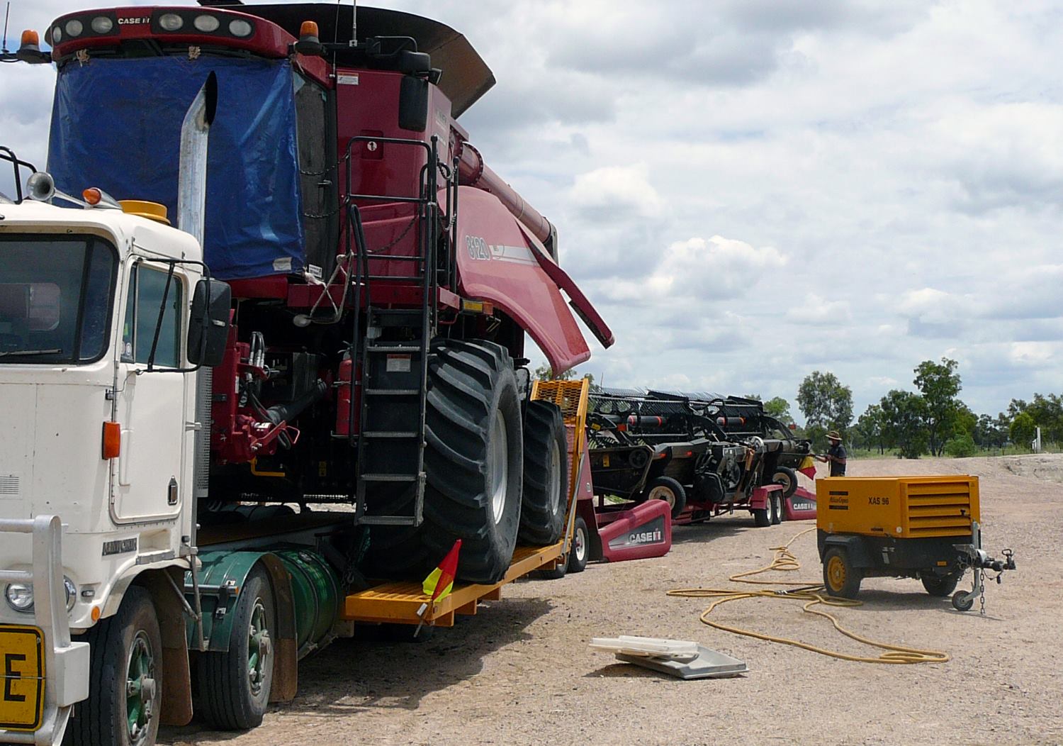 Cleaning header before crossing Qld border to NSW