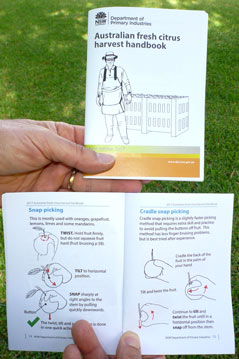 Figure 1. The harvest handbook printed in a A6 format
