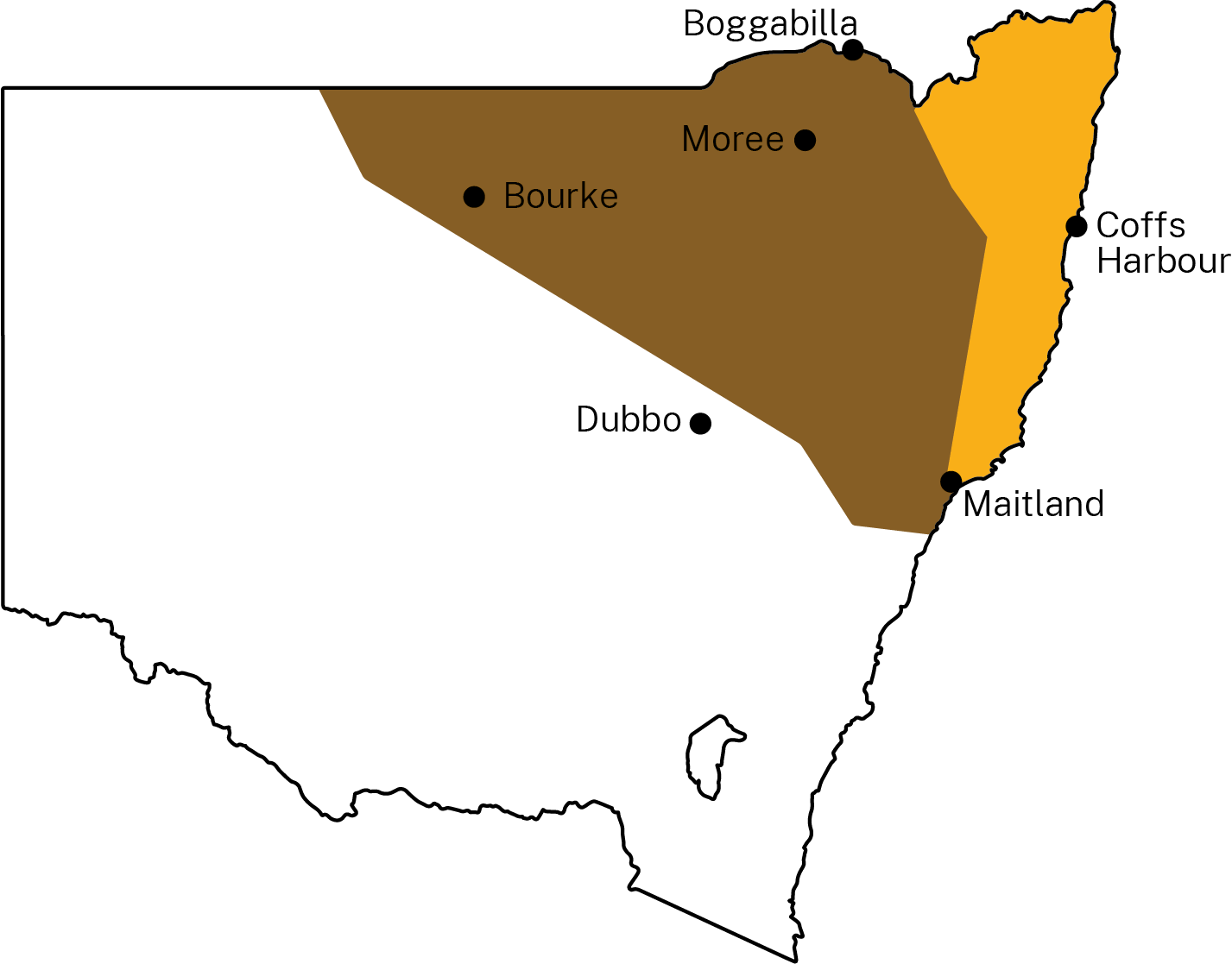 Buffalo fly is found in an endemic region in north-eastern NSW and a seasonal region extending as far south as Maitland and as far west as Bourke.