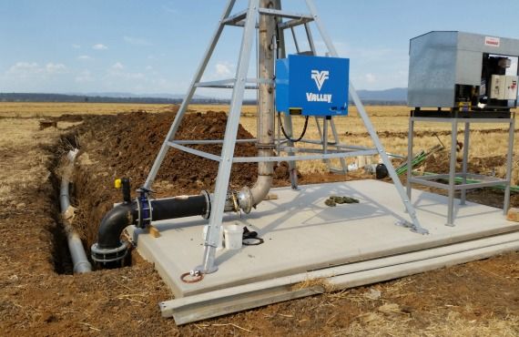 Pivot pump for a lateral move irrigation machine funded by STBIFM.