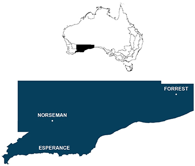 A map showing the locations covered by this region