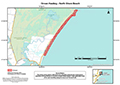 Map of closure for North Shore Beach