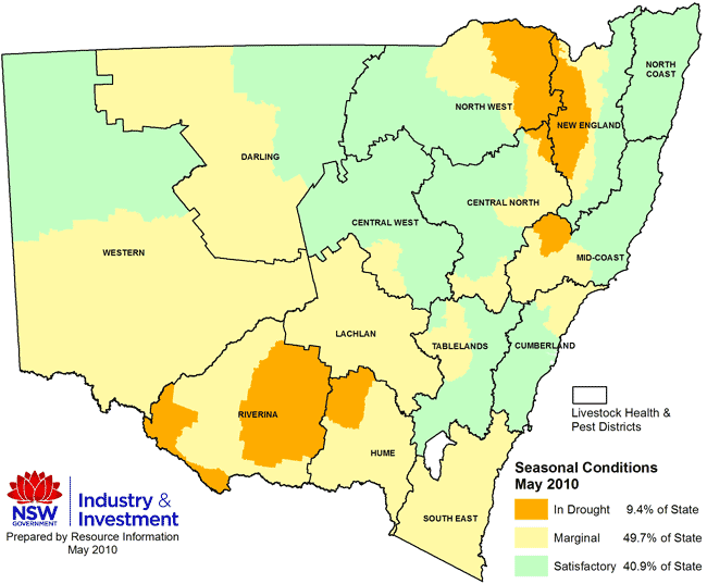 NSW drought map - May 2010
