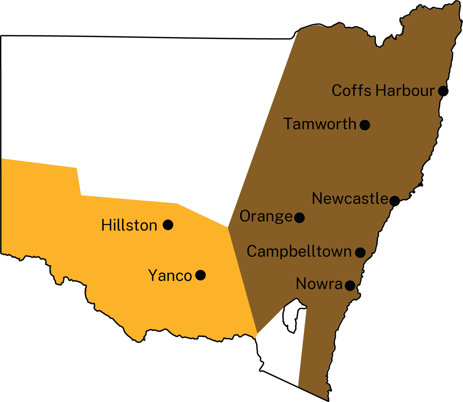 Queensland fruit fly is found in the eastern half of NSW. There is a Fruit Fly Exclusion Zone in the south-west of the state, extending into Victoria and South Australia.