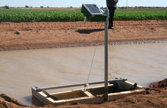 Automated timer on pipe through the bank at Ben Whitham's property
