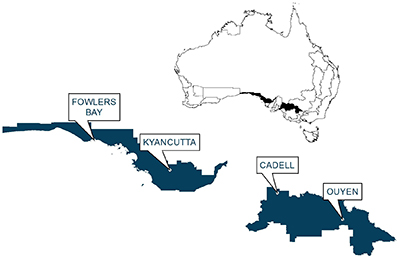 A map showing the locations covered by this region