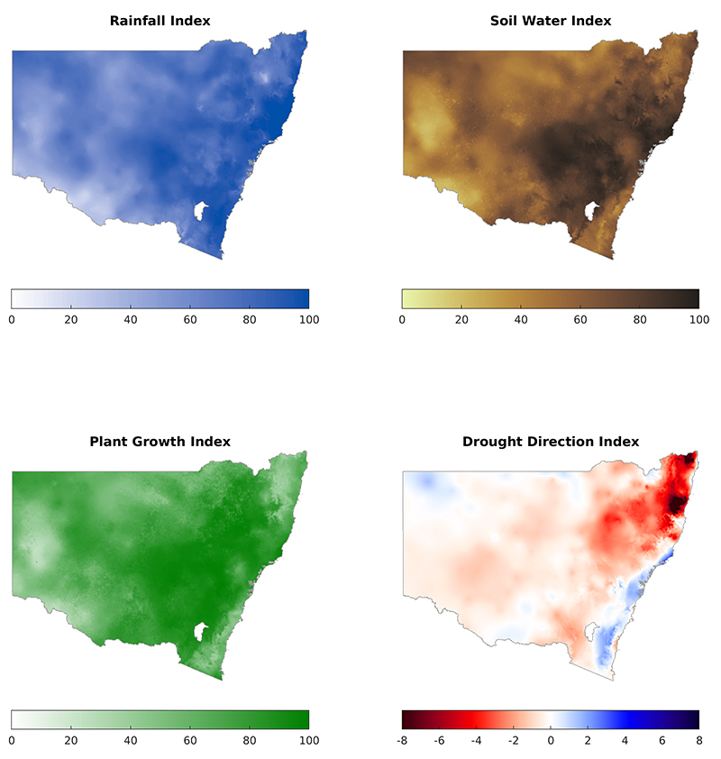 Soil water index map