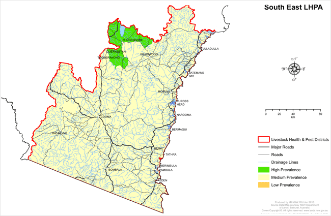 OJD Prevalence Areas from 1 January 2011