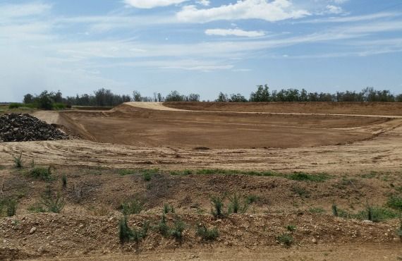 Earthworks for surge funded by STBIFM.